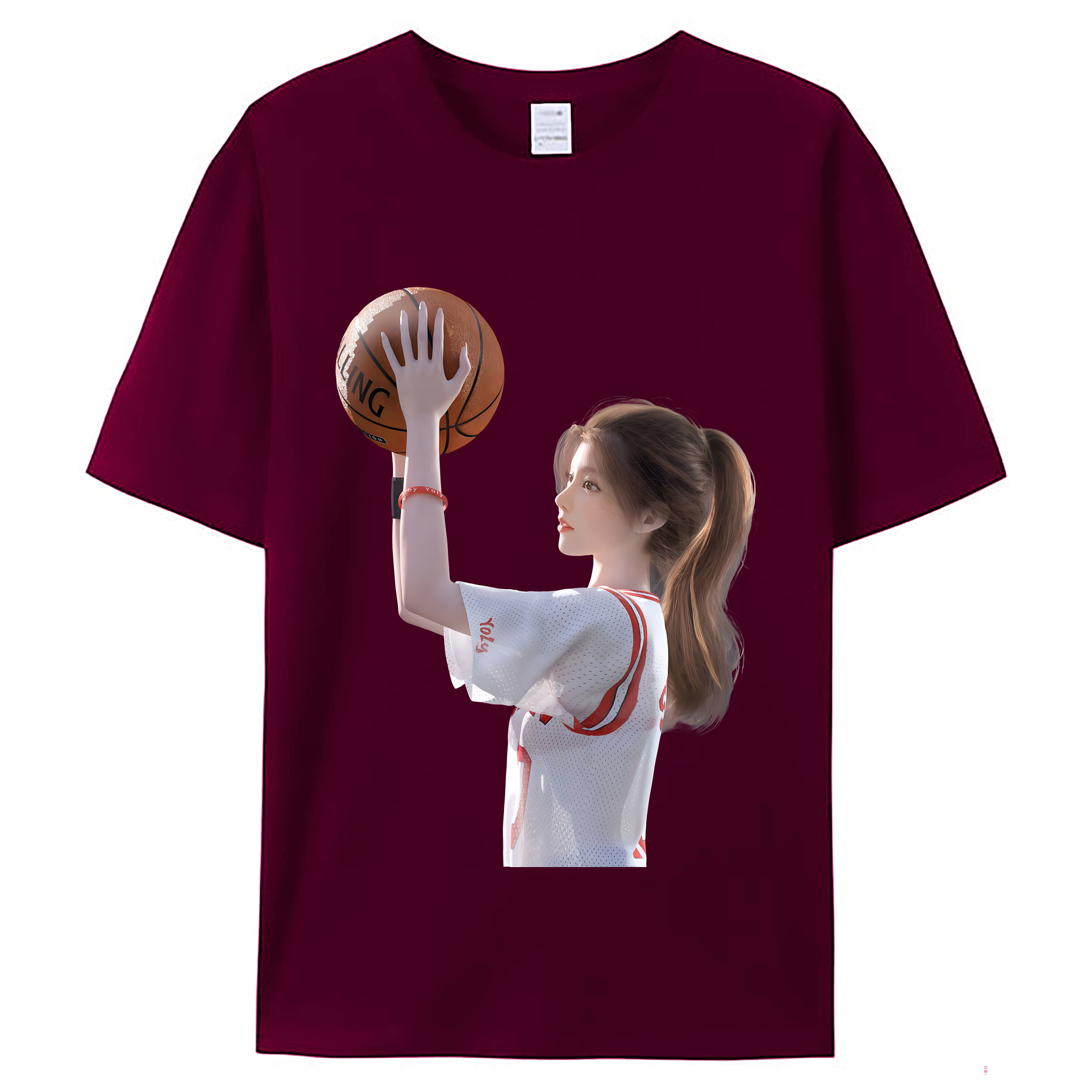 （画像用） SLAM DUNK／スラムダンク レディースカジュアルプリントTシャツ（綿100％）